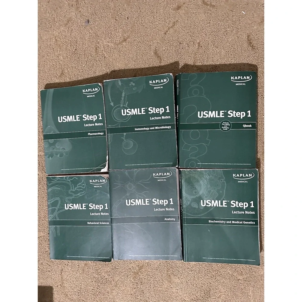 USMLE‎ Step 1 Lecture Notes Vintage 2009 6 Book Set Kaplan Test Prep